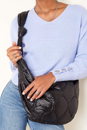 Padded shoulder bag Black Polyester h5 Picture5